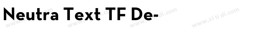 Neutra Text TF De字体转换 Neutra Text TF De字体转换